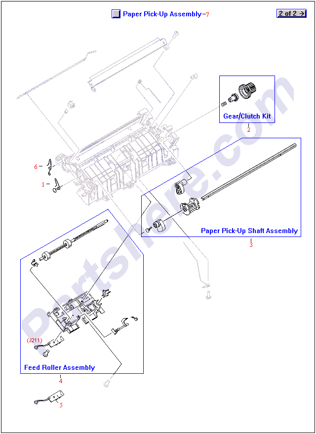 HP parts picture diagram for RG0-1007-000CN